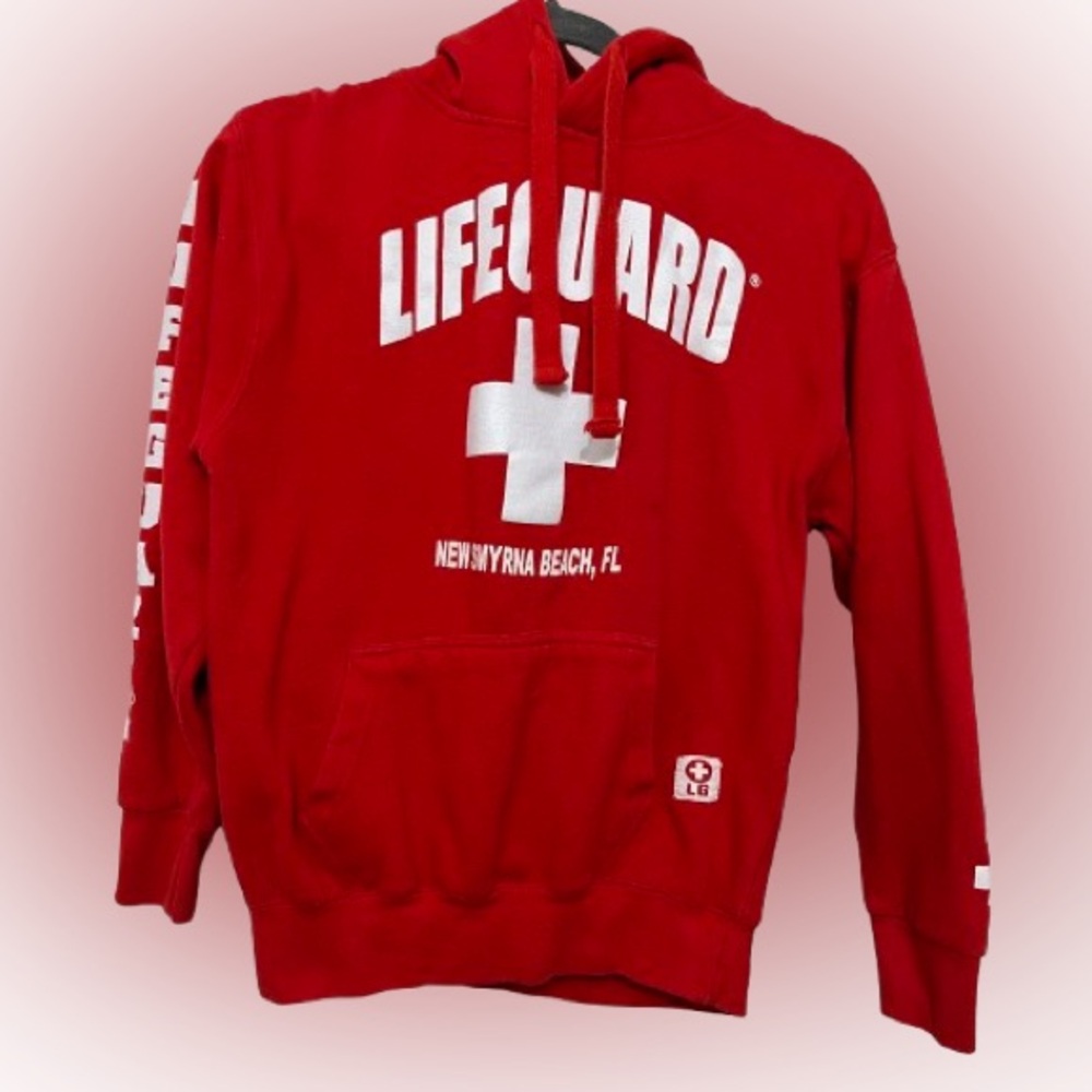Red lifeguard hoodie